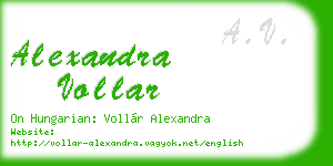 alexandra vollar business card